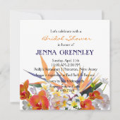 Vrijgezellenfeest van Joy-Tropical Flowers bloemen Kaart (Voorkant)