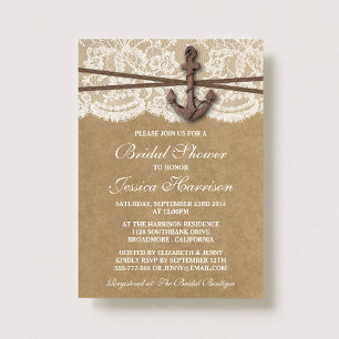 Vrijgezellenfeest van kraft, kant en nicht anker kaart