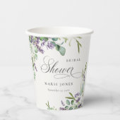 Vrijgezellenfeest van lavendel Eucalyptus Leafy Fo Papieren Bekers (Voorkant)
