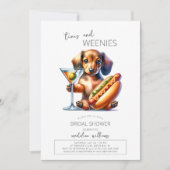 Vrijgezellenfeest van Martinis en Weenies Dachshun Kaart (Voorkant)