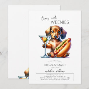 Vrijgezellenfeest van Martinis en Weenies Dachshun Kaart