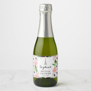 Vrijgezellenfeest van parijs mini-mousserende wijn sparkling wijnetiket