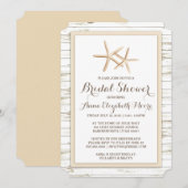 Vrijgezellenfeest van Starfish Whitewashed Wood Be Kaart (Voorkant / Achterkant)