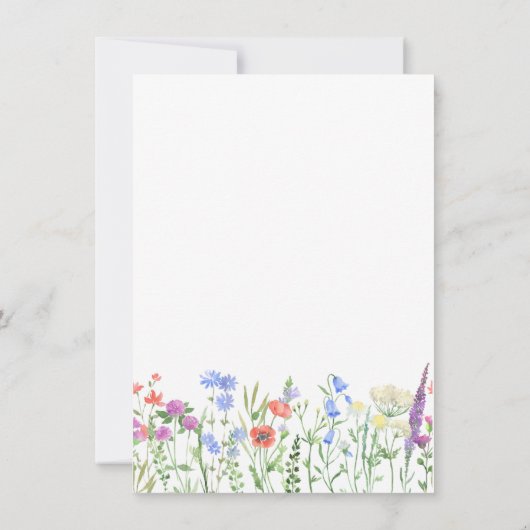 Vrijgezellenfeest van wilde bloemen kaart (Achterkant)