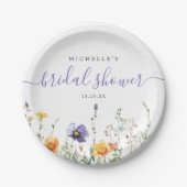 Vrijgezellenfeest van wilde bloemen papieren bordje (Voorkant)