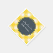 Vrijgezellenfeest van witte, gele en koolstof pokk servetten (Hoek)