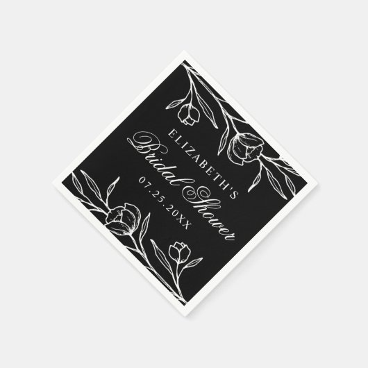 Vrijgezellenfeest van zwarte en witte ketting servet (Hoek)