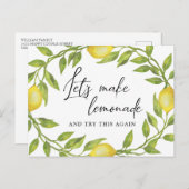 Vrijgezellenfeest Verander de datum Lemons groen Briefkaart (Voorkant / Achterkant)