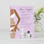 Vrijgezellenfeest Violet Kaart (Staand voorkant)