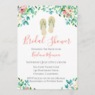 Vrijgezellenfeest voor botanische Teenslippers Kaart