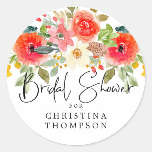 Vrijgezellenfeest voor Bright Midden-zomerFloral Ronde Sticker