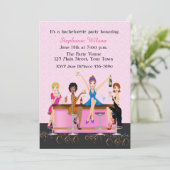 Vrijgezellenfeest voor meisjes kaart (Staand voorkant)