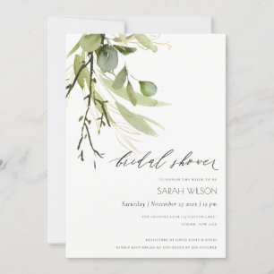 VRIJGEZELLENFEEST WATERVERF COOL LEAFY GREEN FOLIA KAART