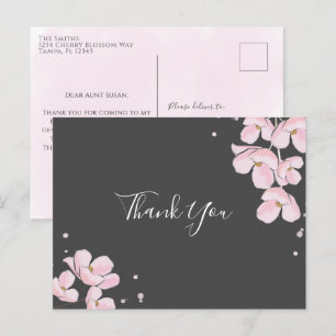 Vrijgezellenfeest Waterverf Floral Cherry Blossom Briefkaart
