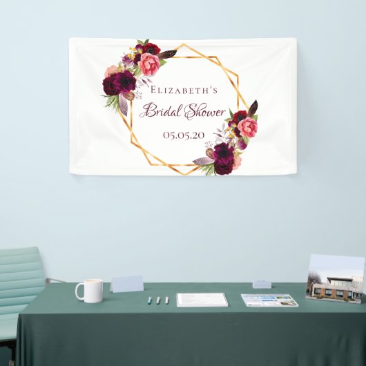 Vrijgezellenfeest waterverkleurde bloemkolen grof spandoek (Beurs)