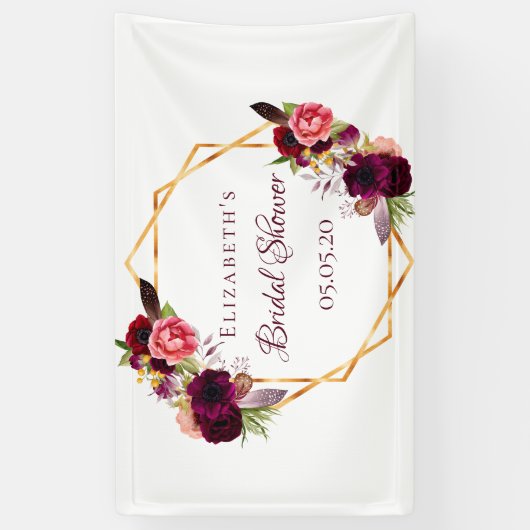 Vrijgezellenfeest waterverkleurde bloemkolen grof spandoek (Verticaal)