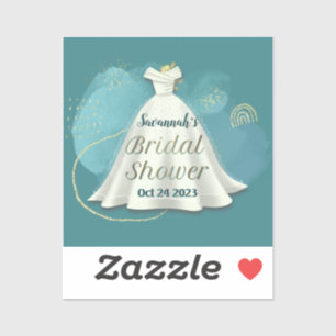 Vrijgezellenfeest Weddenschap Deep Blauwgroen Glit Sticker