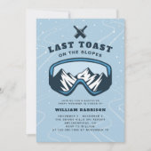 Vrijgezellenfeest weekend laatste toast op de pist kaart (Voorkant)