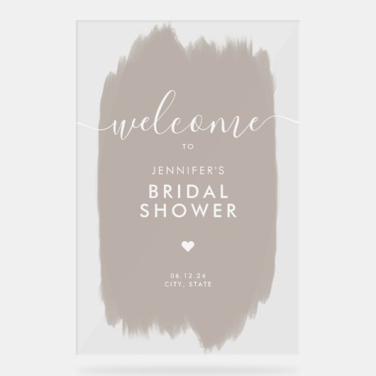 Vrijgezellenfeest Welkom Gouden Script BEIGE Paint Acryl Bord (Voorkant)