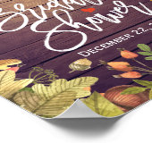 Vrijgezellenfeest Welkom Maple Leaf Pumpkin Sunflo Poster (Hoek)