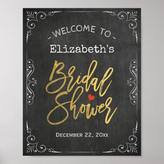 Vrijgezellenfeest Welkomstteken Gold Script-karton Poster (Voorkant)