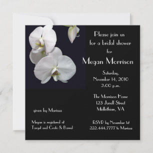 Vrijgezellenfeest White Orchid Invitation Kaart