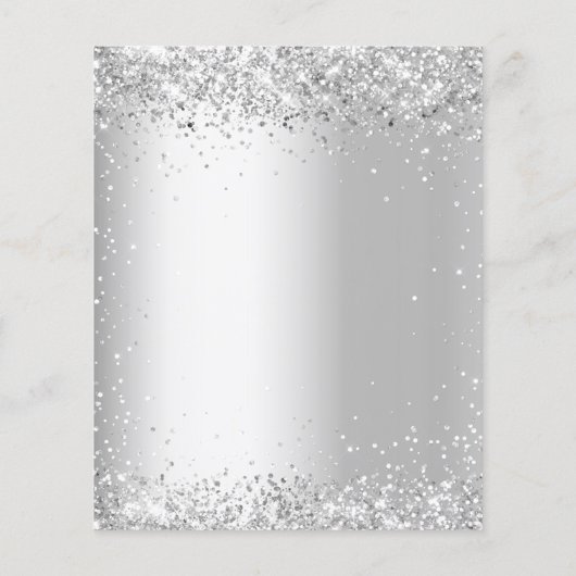 Vrijgezellenfeest White Silver-budgetuitnodiging Flyer (Achterkant)