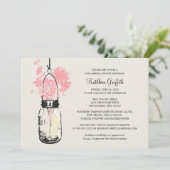 Vrijgezellenfeest Wildflowers & Mason Jar Kaart (Staand voorkant)