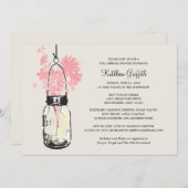 Vrijgezellenfeest Wildflowers & Mason Jar Kaart (Voorkant / Achterkant)