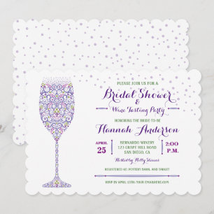 Vrijgezellenfeest Wine Tasting Party Invitation Kaart