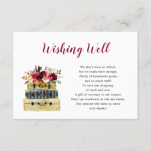 Vrijgezellenfeest Wishing well card, reisthema Kaart
