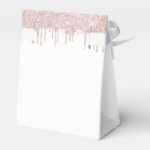 Vrijgezellenfeest witte rozen goud glitter bedankt bedankdoosjes (Achterkant)