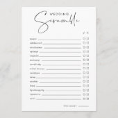 Vrijgezellenfeest Word Scramble & Trivia Game Kaar Kaart (Voorkant)