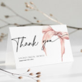 Vrijgezellenfeest Ze bindt de knoop blush roze Bedankkaart