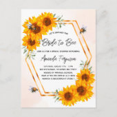 Vrijgezellenfeest zonnebloemen zijn meetkundig uitnodiging briefkaart (Voorkant)