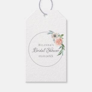 Vrijgezellenfeest zwarte roze floralen dank u cadeaulabel