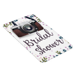 vrijgezellenfeesten bloemen en klassieke camera's magneet