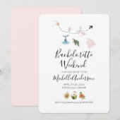 Vrijgezellenweekend in Honolulu Hawaii Uitnodiging (Voorkant / Achterkant)