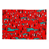 Vrijhandige bomen: Scandinavisch kerstpatroon. Kussensloop (Achterkant)