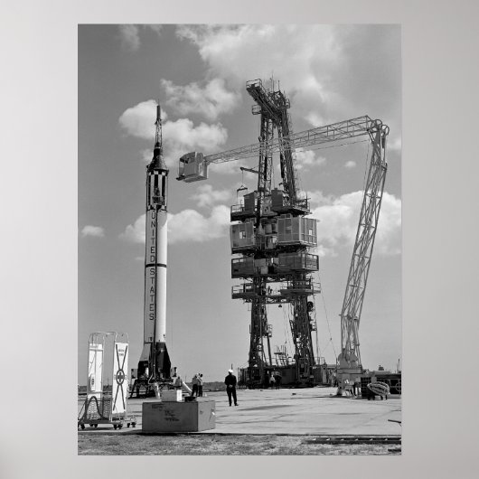 Vrijheid 7 (Kwik Redstone 3) Lancerende preparaten Poster (Voorkant)