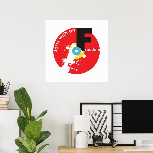 Vrijheid begint poster (Thuiskantoor)