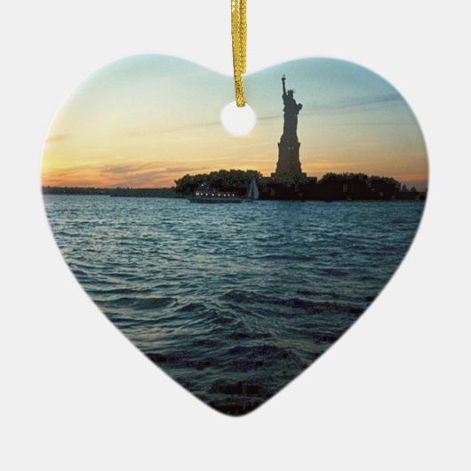Vrijheid bij zonsonderdag keramisch ornament (Voorkant)