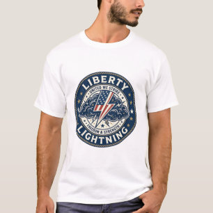 Vrijheid Bliksem Patriottisch Patriottische Storm T-shirt