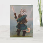Vrijheid! Bravehart Scottish Cat Scotland Kaart (Voorkant)