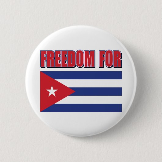 Vrijheid Cuba Cubaanse vlag Ronde Button 5,7 Cm (Voorkant)