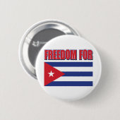 Vrijheid Cuba Cubaanse vlag Ronde Button 5,7 Cm (Voorkant /achterkant)