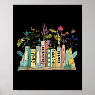 Vrijheid Democratie & Waarheid 8647 Retro Boek Poster