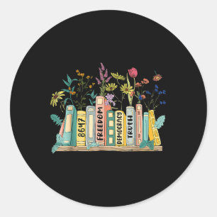 Vrijheid Democratie & Waarheid 8647 Retro Boek Ronde Sticker