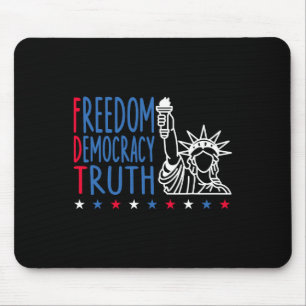 Vrijheid Democratie Waarheid Patriottisch Usa Vlag Muismat