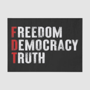 Vrijheid Democratie Waarheid Tissuepapier